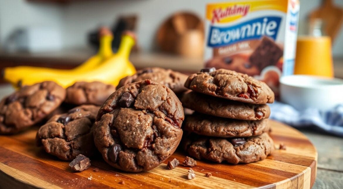 How to Make Cookies with Bananas and Brownie Mix