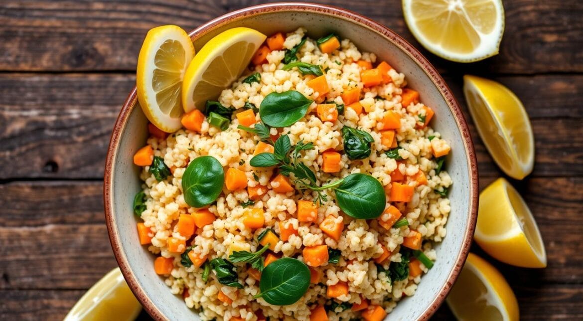 Healthy Carrot and Spinach Recipes with Couscous